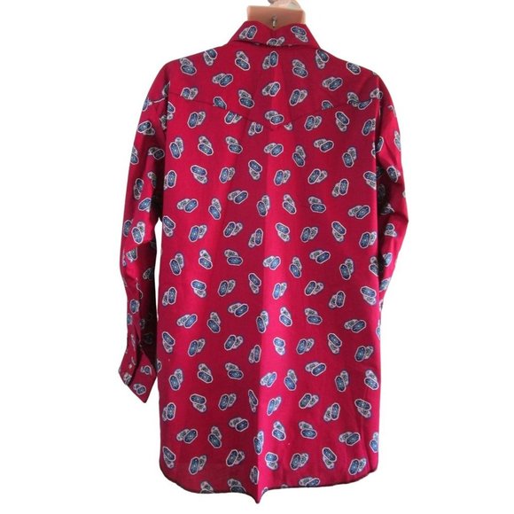 Wrangler Western Wear Button Up Southwest Pattern  Shirt Long Sleeve NWD Mens XL - Picture 2 of 16
